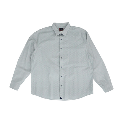 Gray Geometric Long Sleeve Button Down