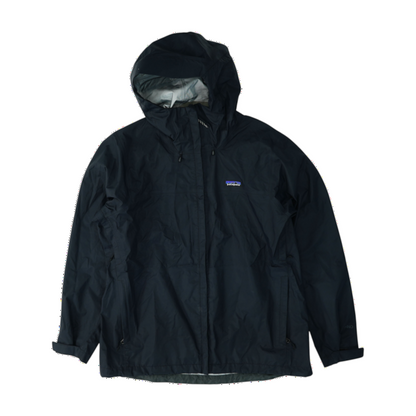 Black Solid Rain Jacket