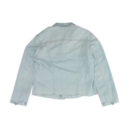 Blue Solid Denim Jacket