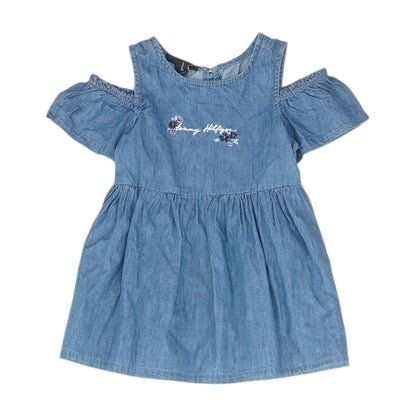 Blue Solid Short Sleeve Blouse