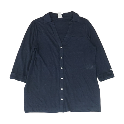 Navy Button Down