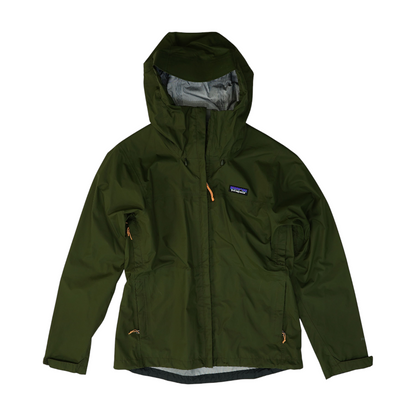 Green Solid Rain Jacket