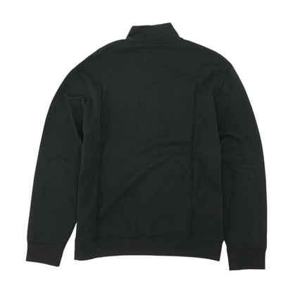 Black Solid 1/4 Zip Pullover