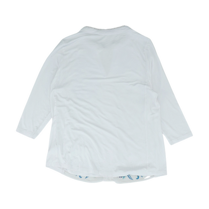 White Floral Blouse