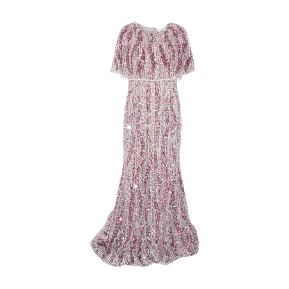 Red Sequin Maxi Formal Dress
