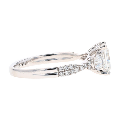 1 1/2 ctw 14K White Gold Lab Grown Diamond Engagement Ring