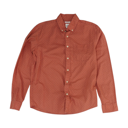 Coral Print Long Sleeve Button Down
