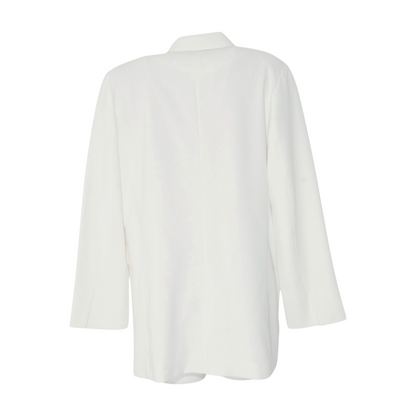 White Solid Blazer