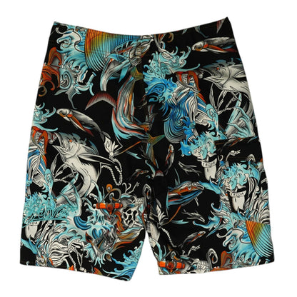 Black Graphic Swim Bottom