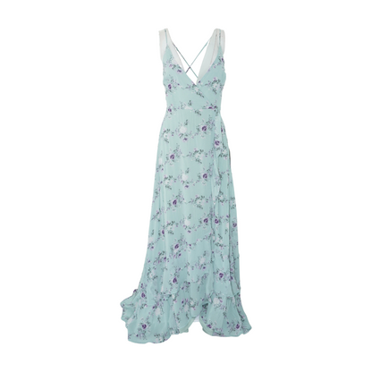 Blue Floral Maxi Dress