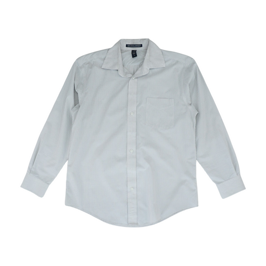 Gray Check Long Sleeve Button Down