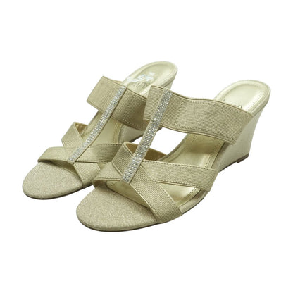 Gold Wedged Sandals