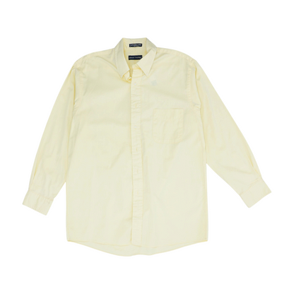 Yellow Solid Long Sleeve Button Down