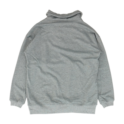 Gray Solid 1/4 Zip Pullover