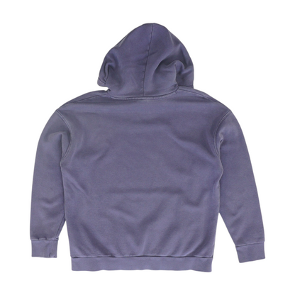 Blue Solid Hoodie Pullover