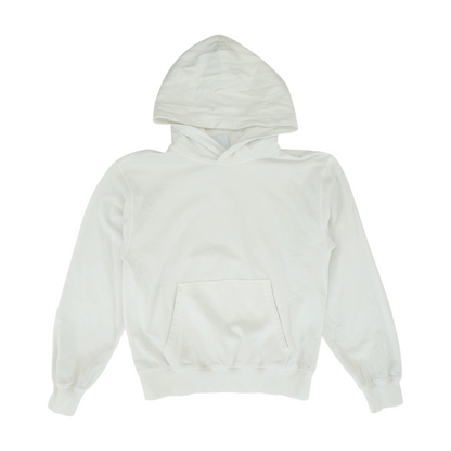 White Solid Hoodie Pullover