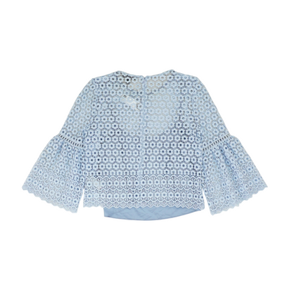 Blue Floral Blouse