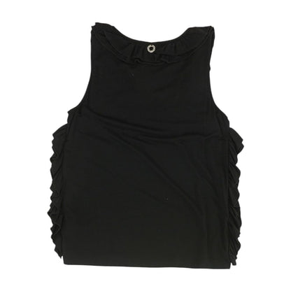 Black Solid Sleeveless Blouse