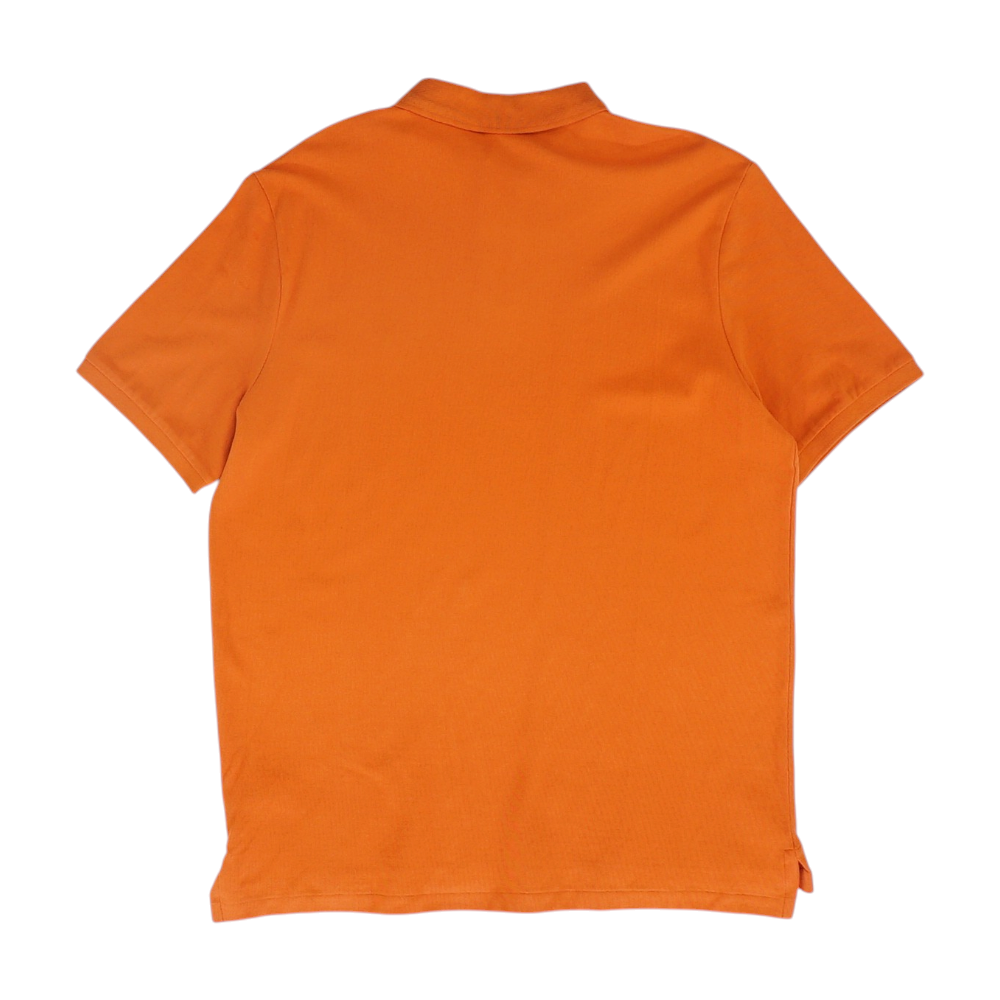 Orange Solid Short Sleeve Polo