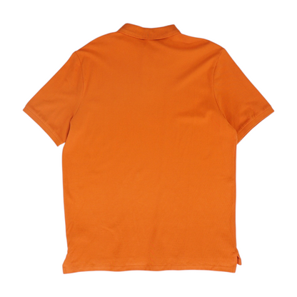 Orange Solid Short Sleeve Polo