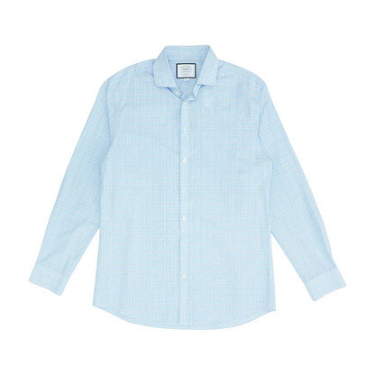 Blue Plaid Long Sleeve Button Down