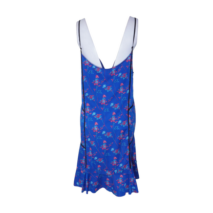 Blue Floral Midi Dress
