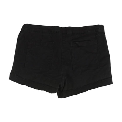 Black Solid Shorts