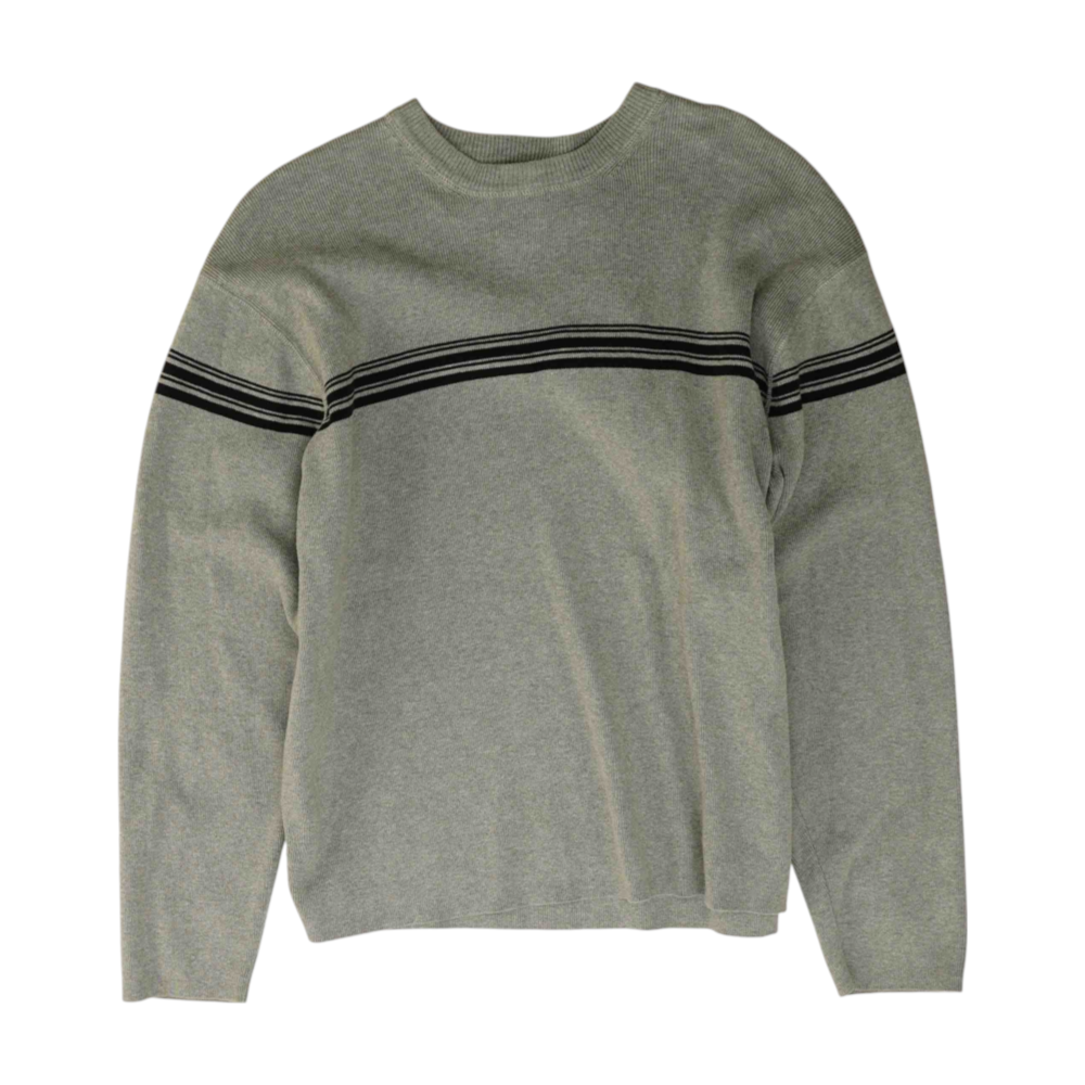 Gray Solid Pullover Sweater