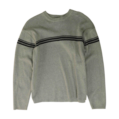 Gray Solid Pullover Sweater