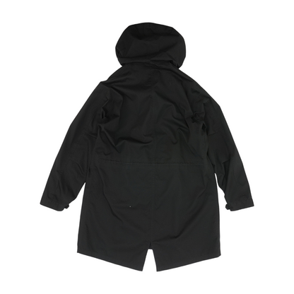 Black Solid Rain Coat