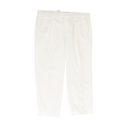 White Solid Dress Pants