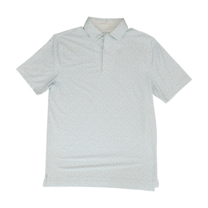 White Floral Short Sleeve Polo