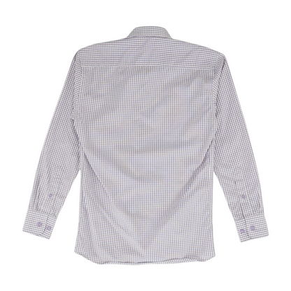 Purple Check Long Sleeve Button Down
