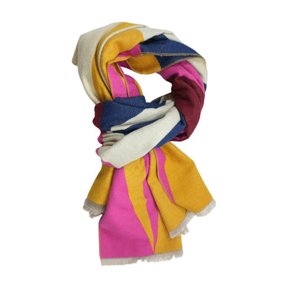 Multi Geometric 100% Cashmere Scarf