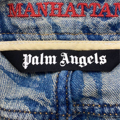 Blue Solid Denim Shorts