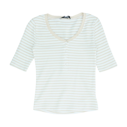 Tan Striped Blouse