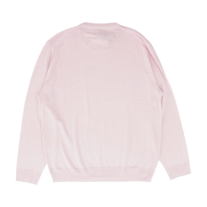 Pink Solid Pullover Sweater