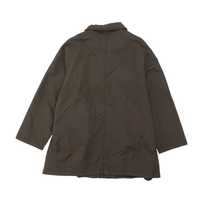Vintage Deep Brown Full-Zip Coat
