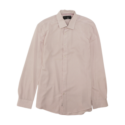 Pink Print Long Sleeve Button Down