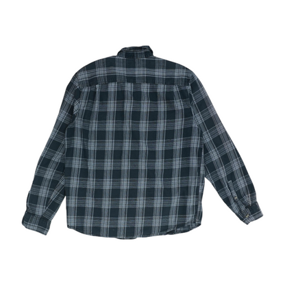 Gray Plaid Flannel Button Down
