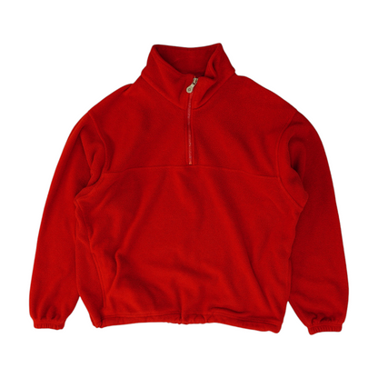 Red Solid 1/4 Zip Pullover