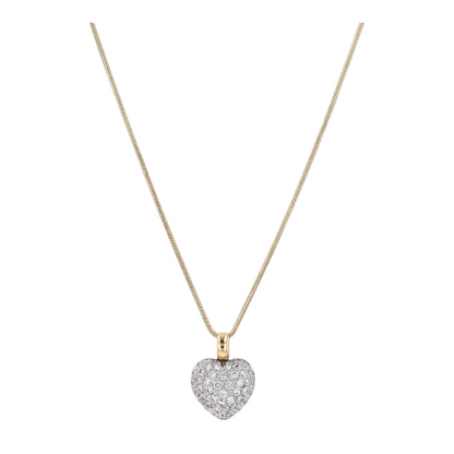 1 1/5 ctw 14K Two-Tone Gold Diamond Pendant Necklace