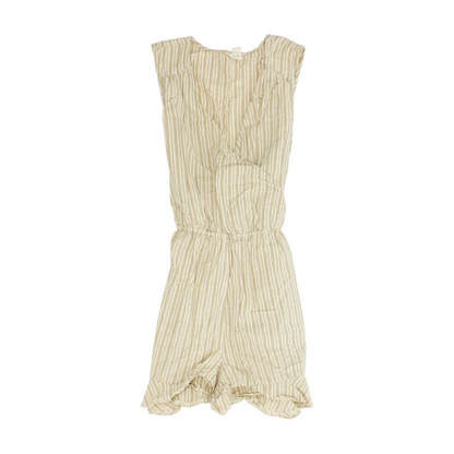 Beige Striped Romper