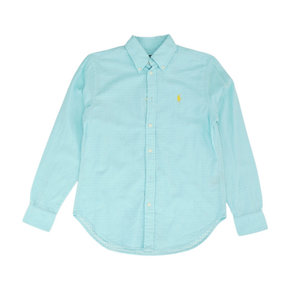 Blue Check Long Sleeve Button Down