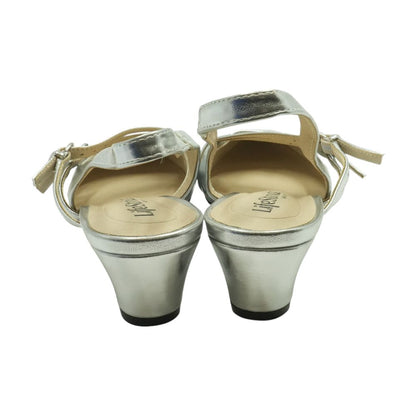 Silver Kitten Heels