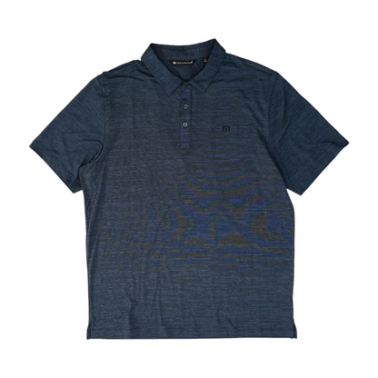 Blue Striped Short Sleeve Polo
