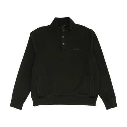 Black Solid 1/4 Zip Pullover