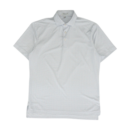 White Print Short Sleeve Polo