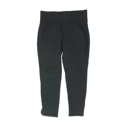 Black Solid Active Pants