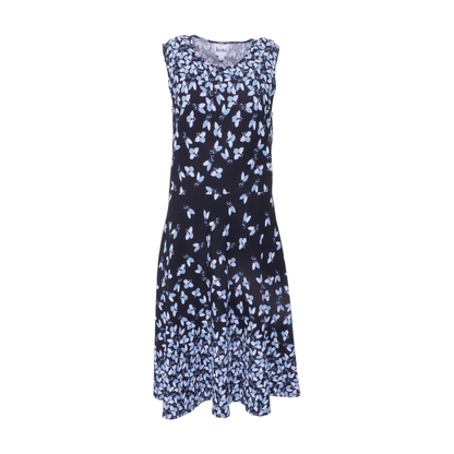 Black Print Midi Dress
